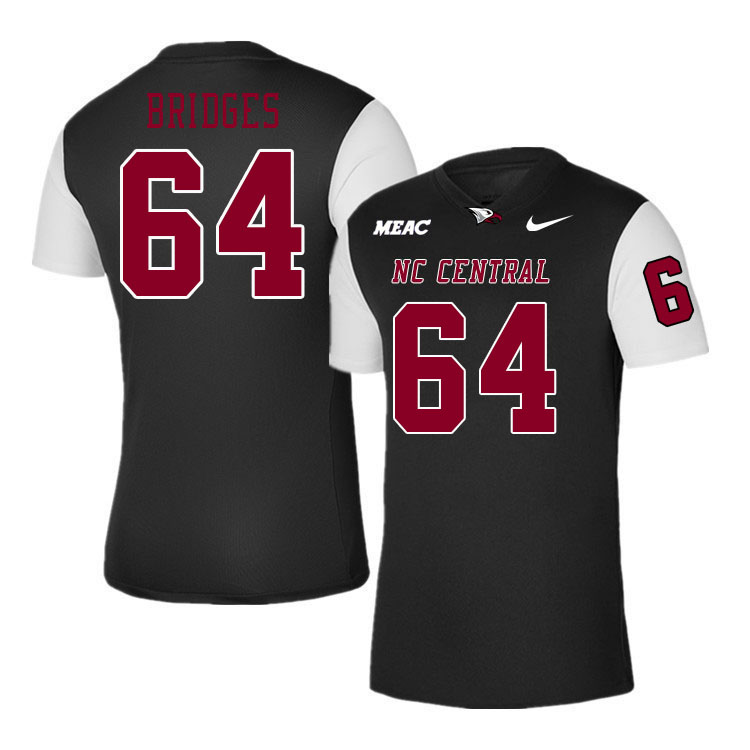 Men-Youth #64 Horace Bridges North Carolina Central Eagles 2023 College Football Jerseys Stitched Sa